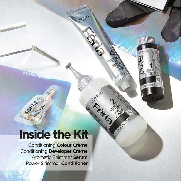 L'Oréal Paris Féria Glam Grunge Hair Color, 411 Dark Blue Brown - Picture 4 of 5